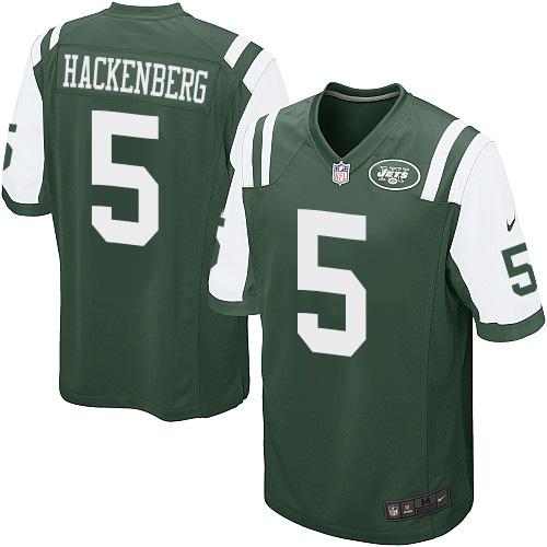 Nike Jets #5 Christian Hackenberg Green Team Color Youth Stitched NFL Elite Jersey - Click Image to Close